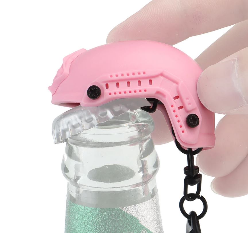 PORTE CLE CASQUE ROSE