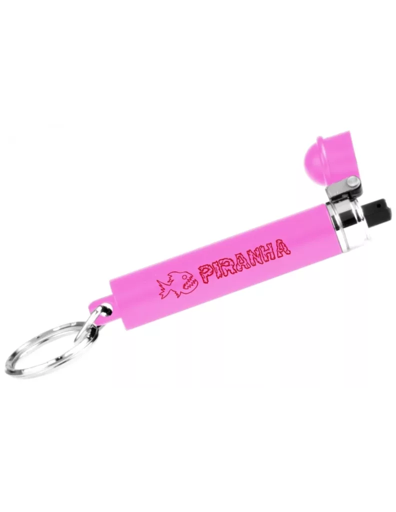 PIRANHA PORTE CLE DE PROTECTION GAZ POIVRE ROSE