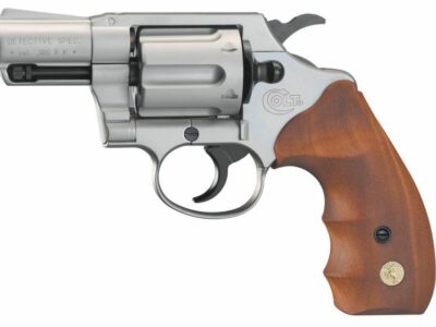 UMAREX REVOLVER COLT DETECTIVE SPECIAL NICKLE CROSSE BOIS