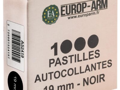 Pastilles autocollantes noires diam.19 mm