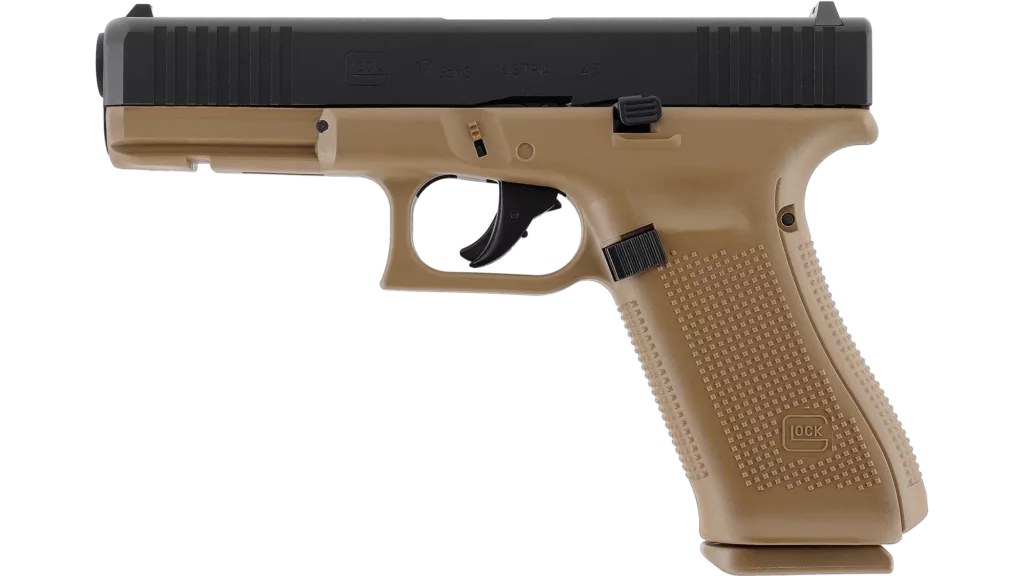 UMAREX  GLOCK 17 GEN5 T4E cal.43 CAOUTCHOUC COYOTE AVEC 2 CHARGEURS