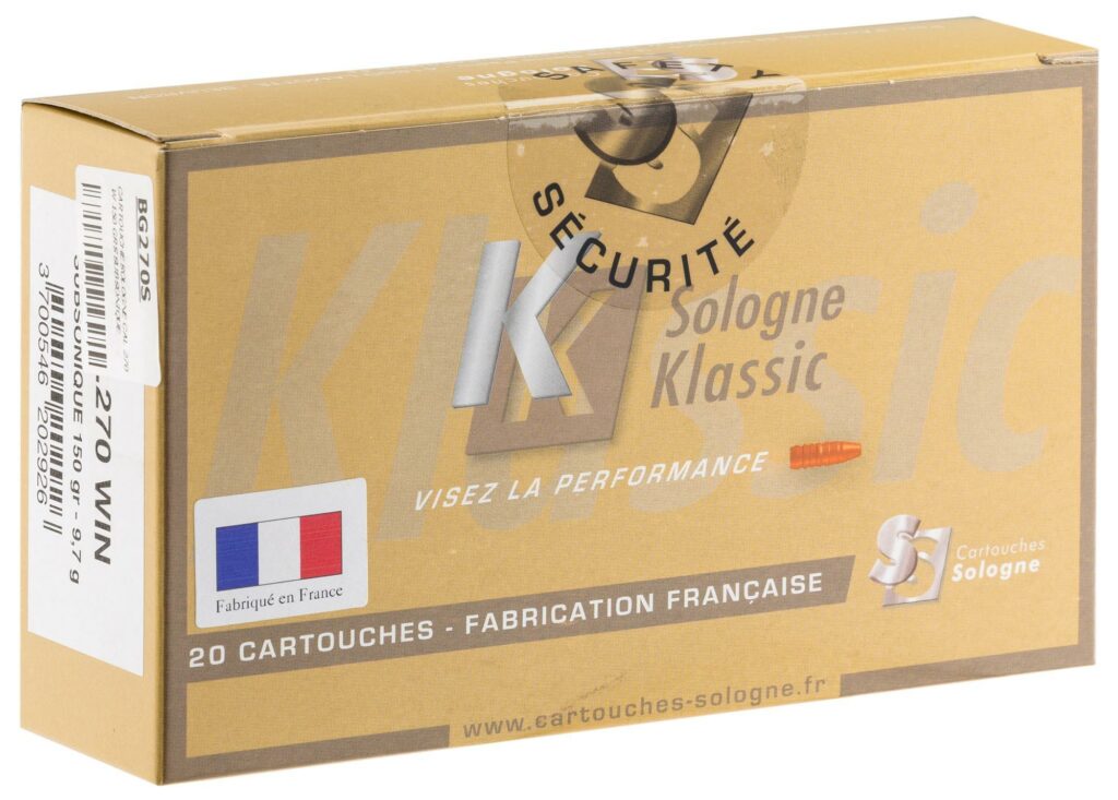 SOLOGNE 270 WINCHESTER 150 GRS SUBSONIC
