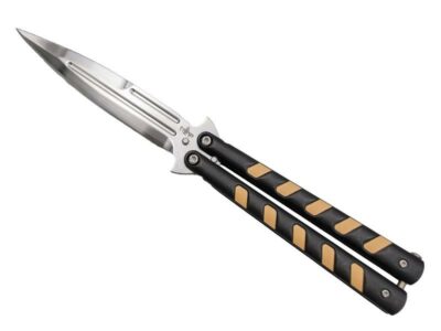THIRD COUTEAU PAPILLON NOIR / DORE INOX