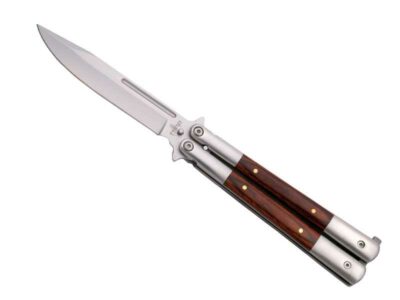 THIRD COUTEAU PAPILLON INOX/PAKKA 13CM INOX