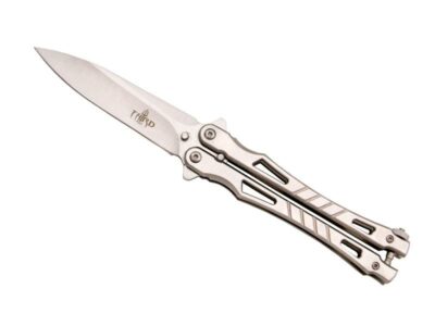 THIRD COUTEAU PAPILLON 13CM TOUT INOX SATINE